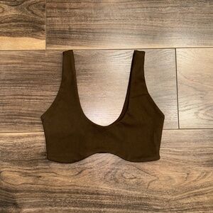 Joan Brown Sueded Contour Sports Bra